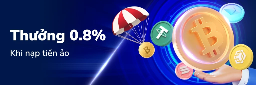 BU88 Tặng 10 triệu VND khi Nạp tiền qua Tiền Ảo, không giới hạn số lần nhận thưởng mỗi ngày.