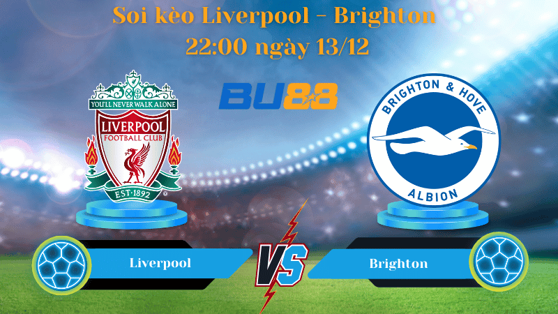 BU88 Nhận định soi kèo Liverpool - Brighton 22:00 ngày 13/12 - Premier League
